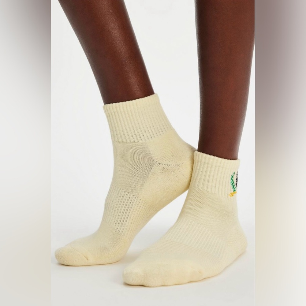 FP Movement ~ Cream Color Embroidered Socks With Crest Buti ~ *NWT & Packaging - Picture 11 of 13